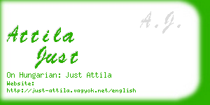 attila just business card